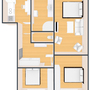 Апартаменты КвартираСвободна на Красных Воротах, Шестиместные трёхкомнатные апартаменты (1-й Басманный переулок, 5), фото 16